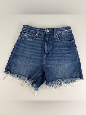 PAIGE Dani High Rise Distressed Denim Shorts in "Whim"